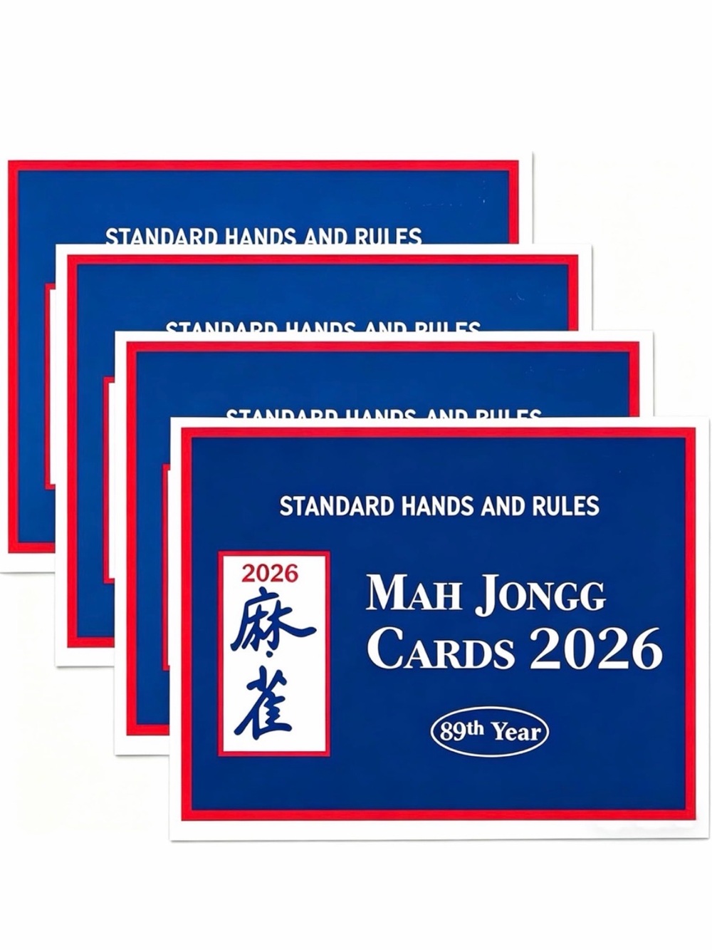 Mah Jongg Cards 2026 - Standard Hands and Rules (Blue)